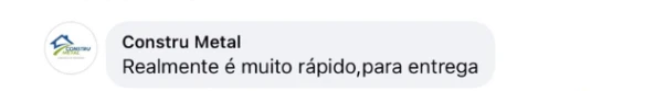 Comentário de Construmetal no Facebook