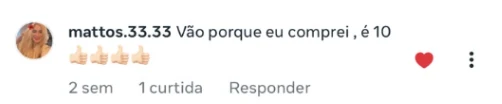 Comentário de mattos.33.33 no Instagram